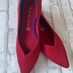 Rothy’s The Point Red Chili Flats Size 11